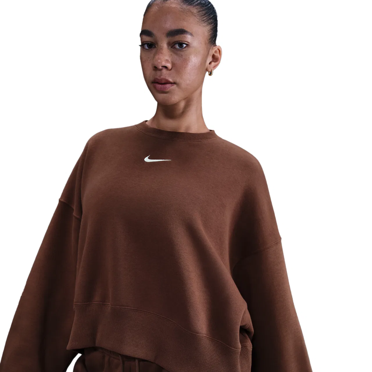 Женская толстовка Style Fleece Crew Nike, цвет Fauna Brown/Sail