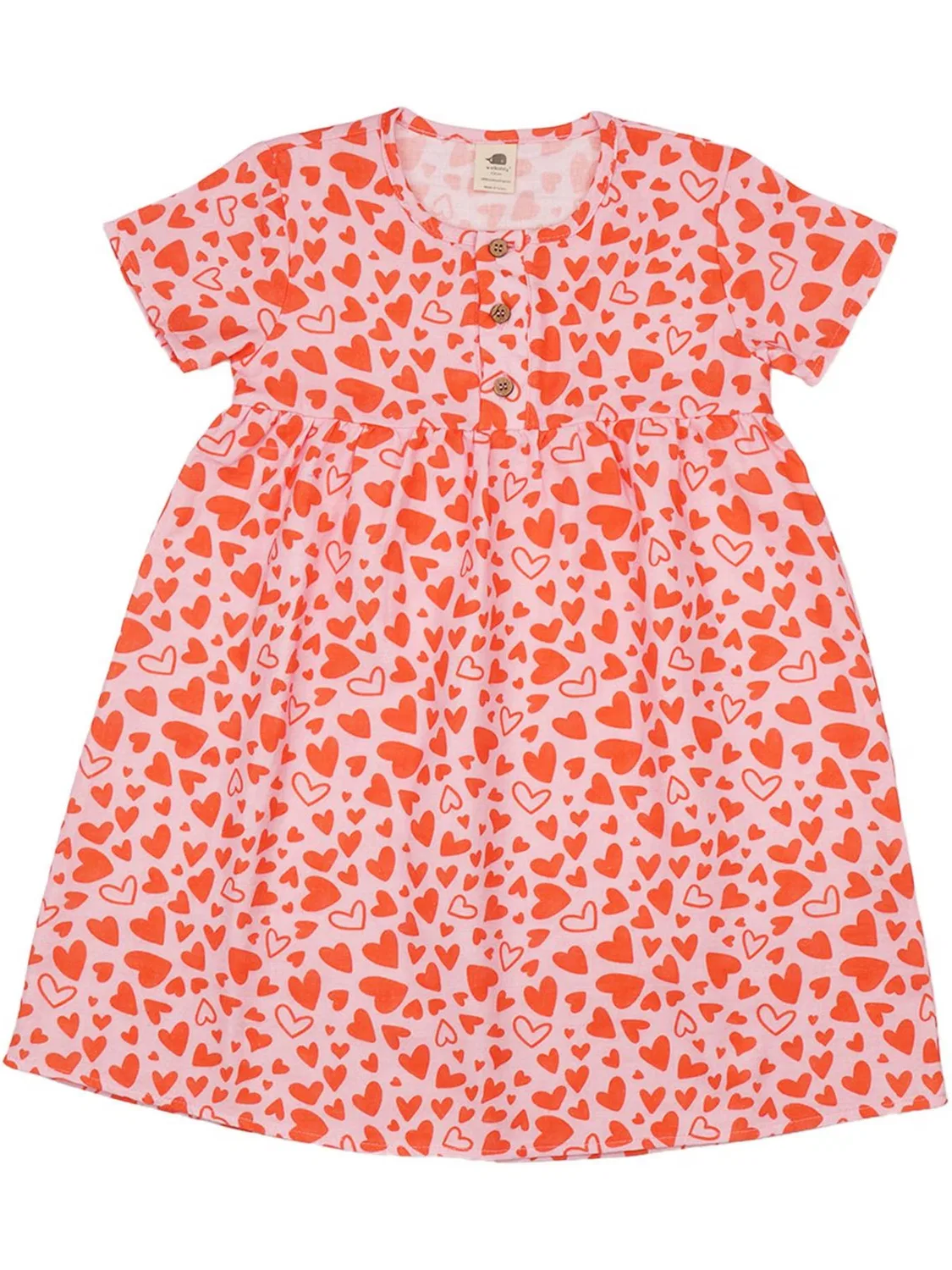 Платье Walkiddy Little Big Hearts розового цвета