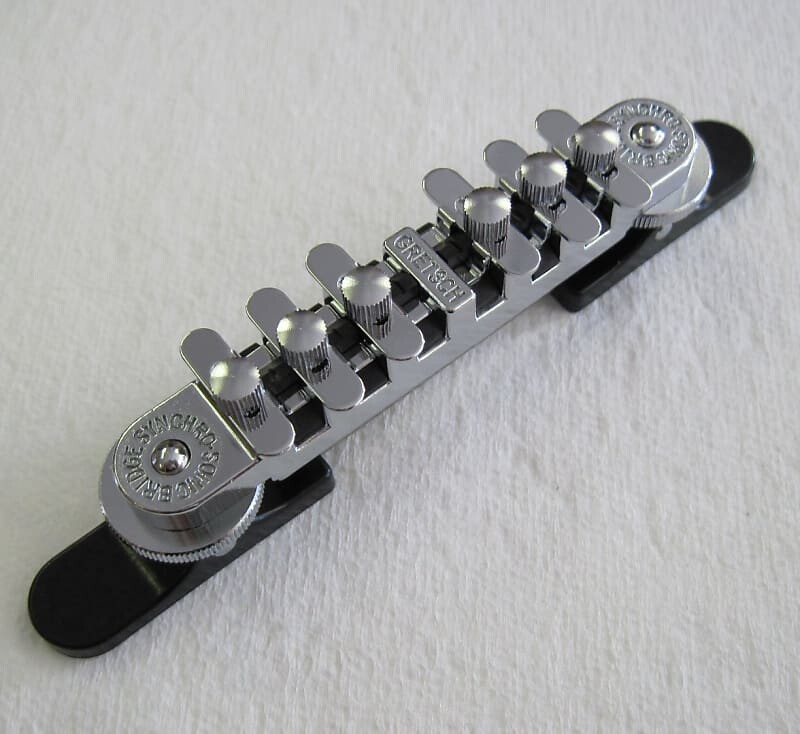 

Бридж Gretsch Chrome Synchro-Sonic с основанием 0069602000 Chrome Synchro-Sonic Bridge with Base 006-9602-000