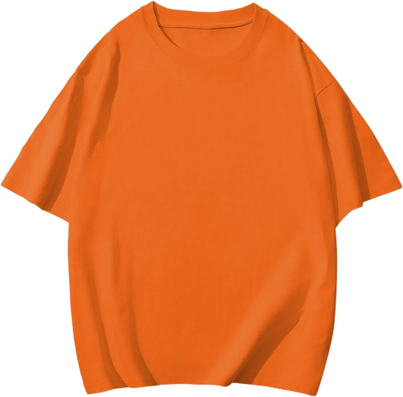 Мужская свободная футболка с коротким рукавом Cotton, Orange — фото 3