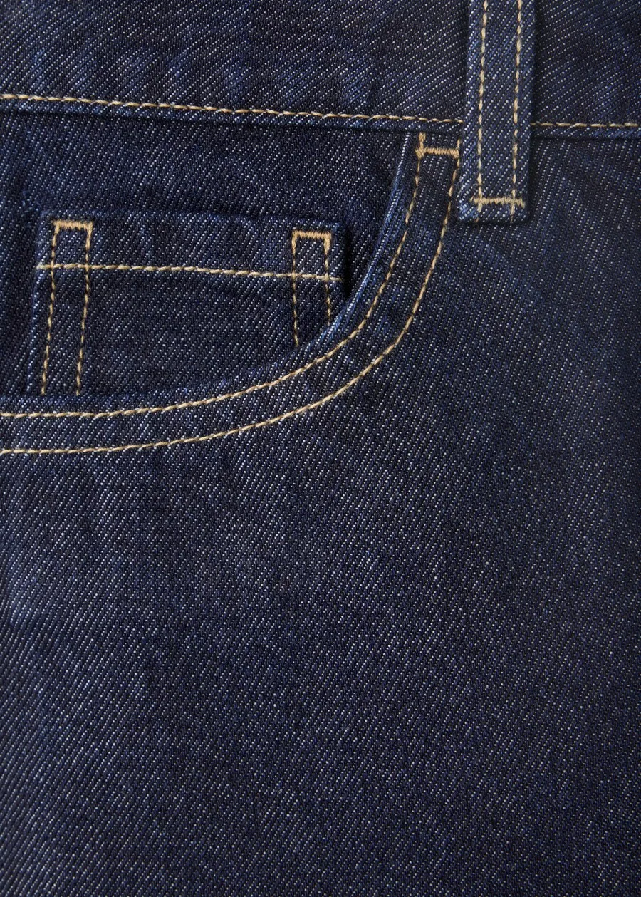 Детские джинсы MANGO KIDS Regular Jeans 'NOTTHING' темно-синего цвета — фото 4