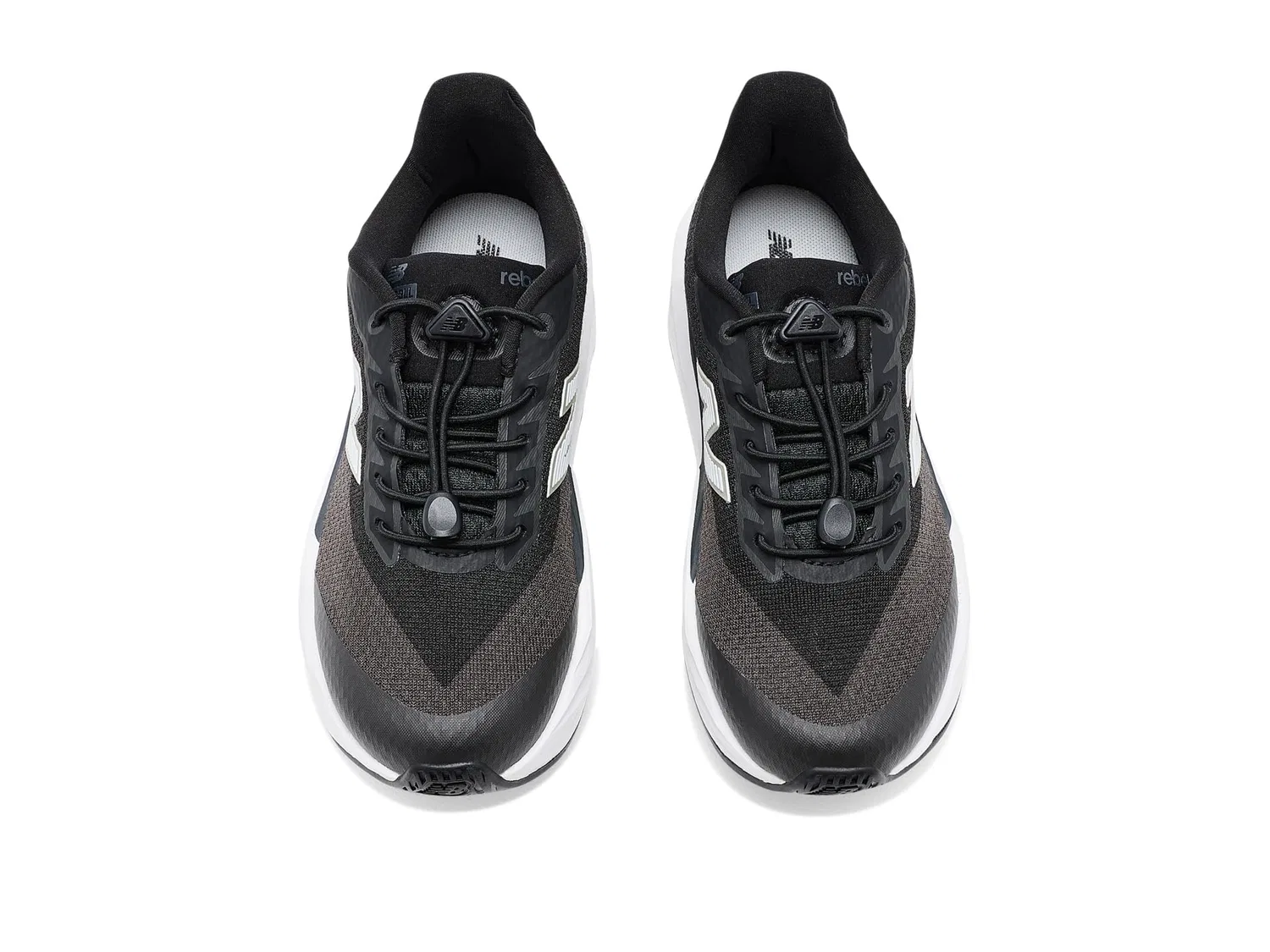 Кроссовки FuelCell Rebel Bungee Lace w/Toggle (для маленьких детей) New Balance Kids, Black/White — фото 3