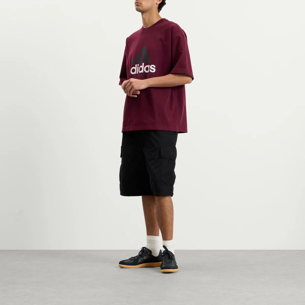 Футболка с принтом Eqt No Wash Logo Adidas, Maroon — фото 4