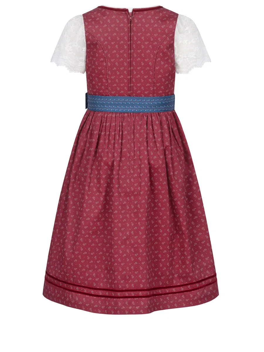 Платье Trachtenhof Nubler 'Kinderdirndl 3-teilig Gesr', бордо — фото 2