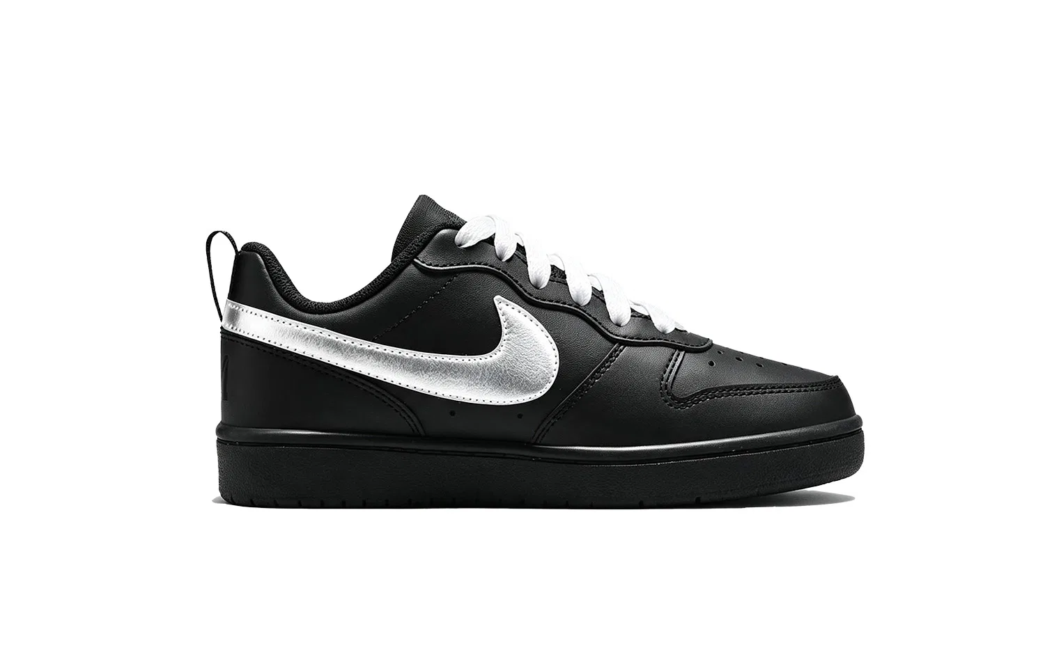 Детское скейтбординг-обувь Nike Court Borough Low Black Silver — фото 3