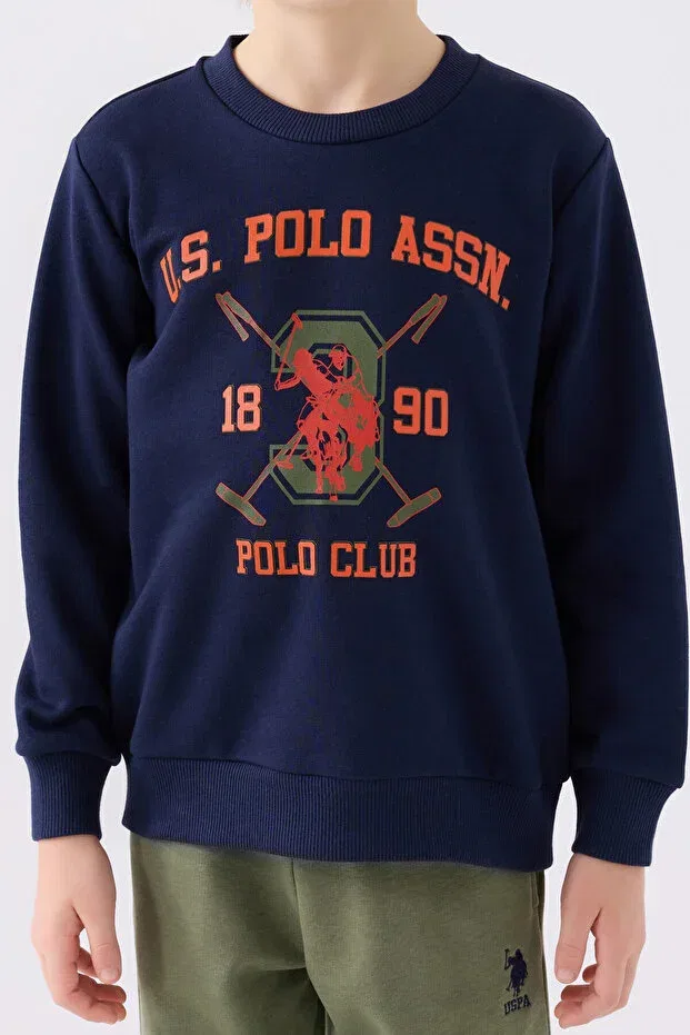 Детский спортивный комплект для мальчиков с принтом U.S. Polo Assn., Navy Blue — фото 4