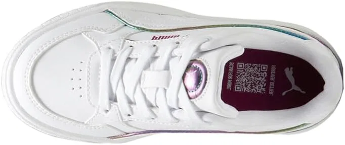 Детские кроссовки для девочек с шнуровкой Karmen II Idol PUMA, White — фото 4