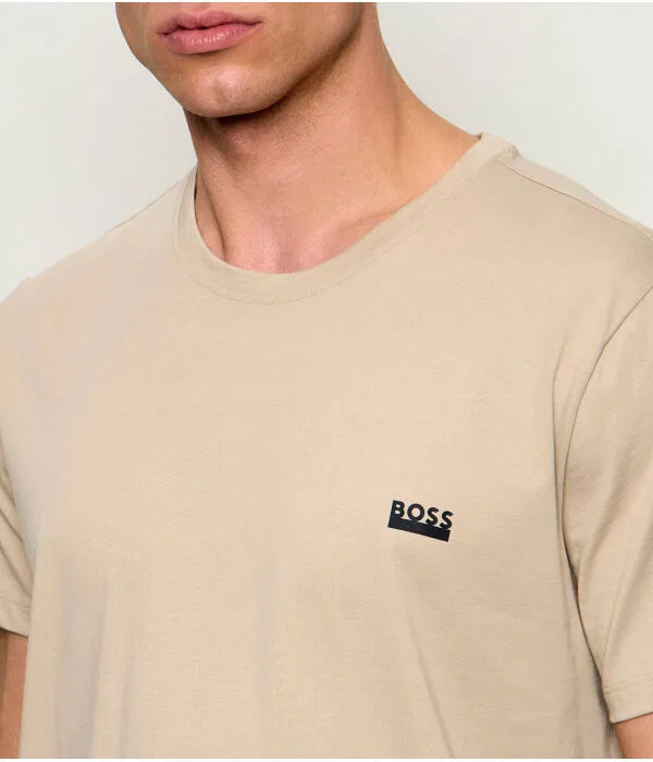 Мужская футболка с круглым вырезом RN 365 BOSS, бежевый — фото 4