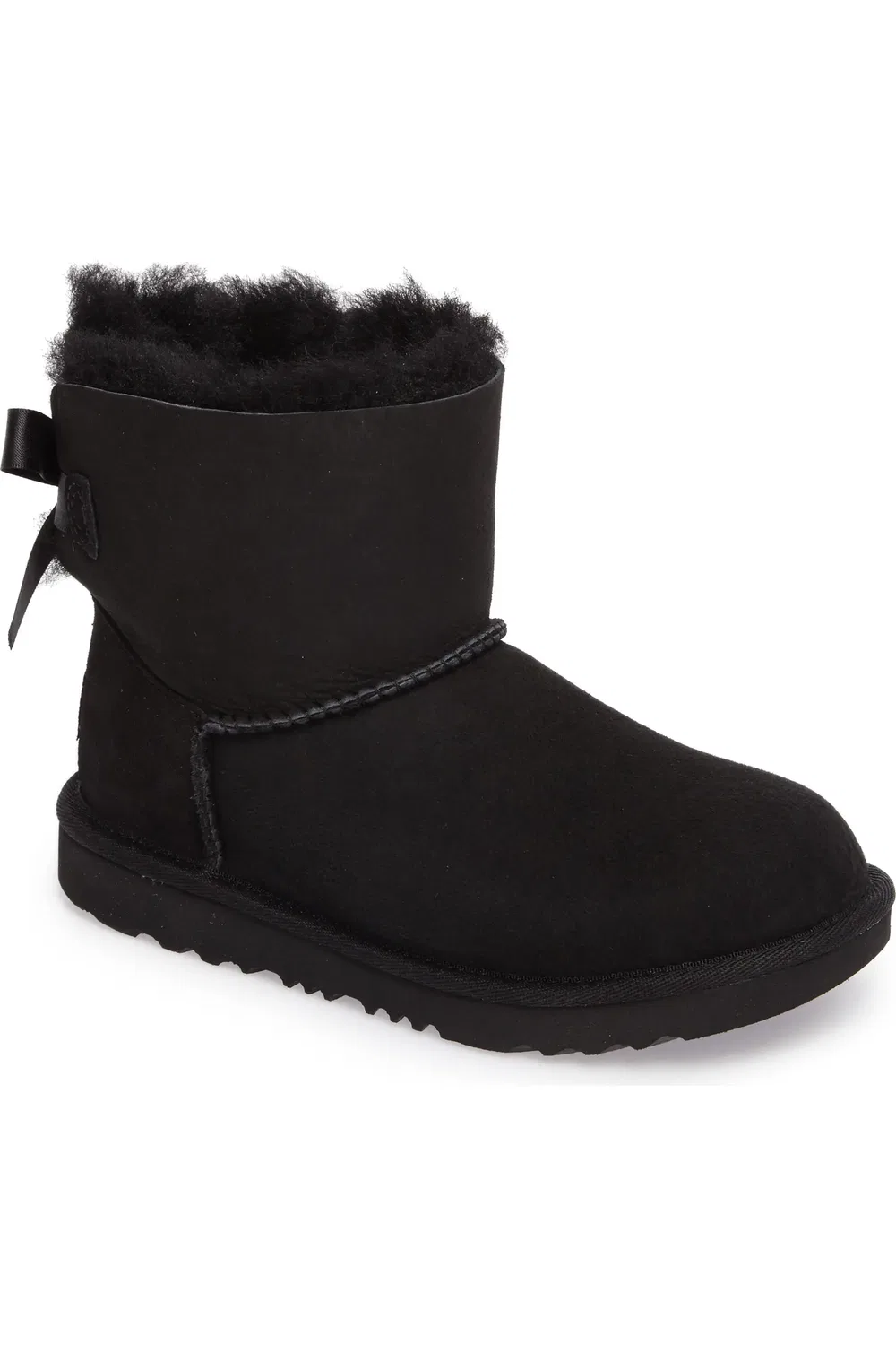 Детские ботинки водонепроницаемые с бантом Mini Bailey Bow II UGG, черный