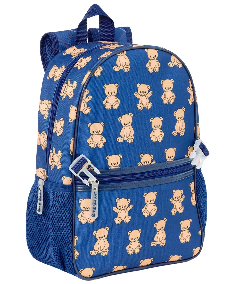 Детский рюкзак с ланч-боксом Bear Preschool, комплект Biz & Bean, Blue/Yellow — фото 4