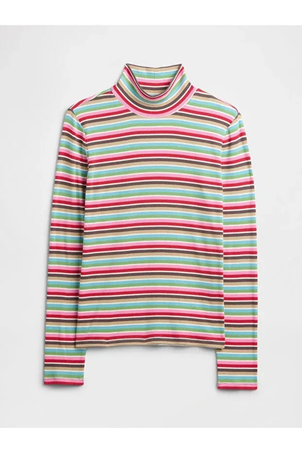 Женская футболка с длинным рукавом Gap, Multicolor-008 — фото 2