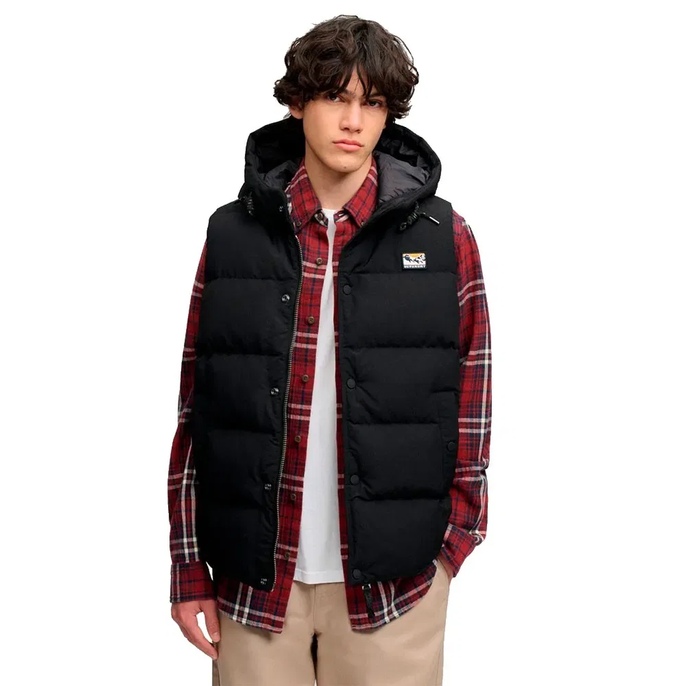 Мужской жилет с капюшоном Short Everest Superdry, Black