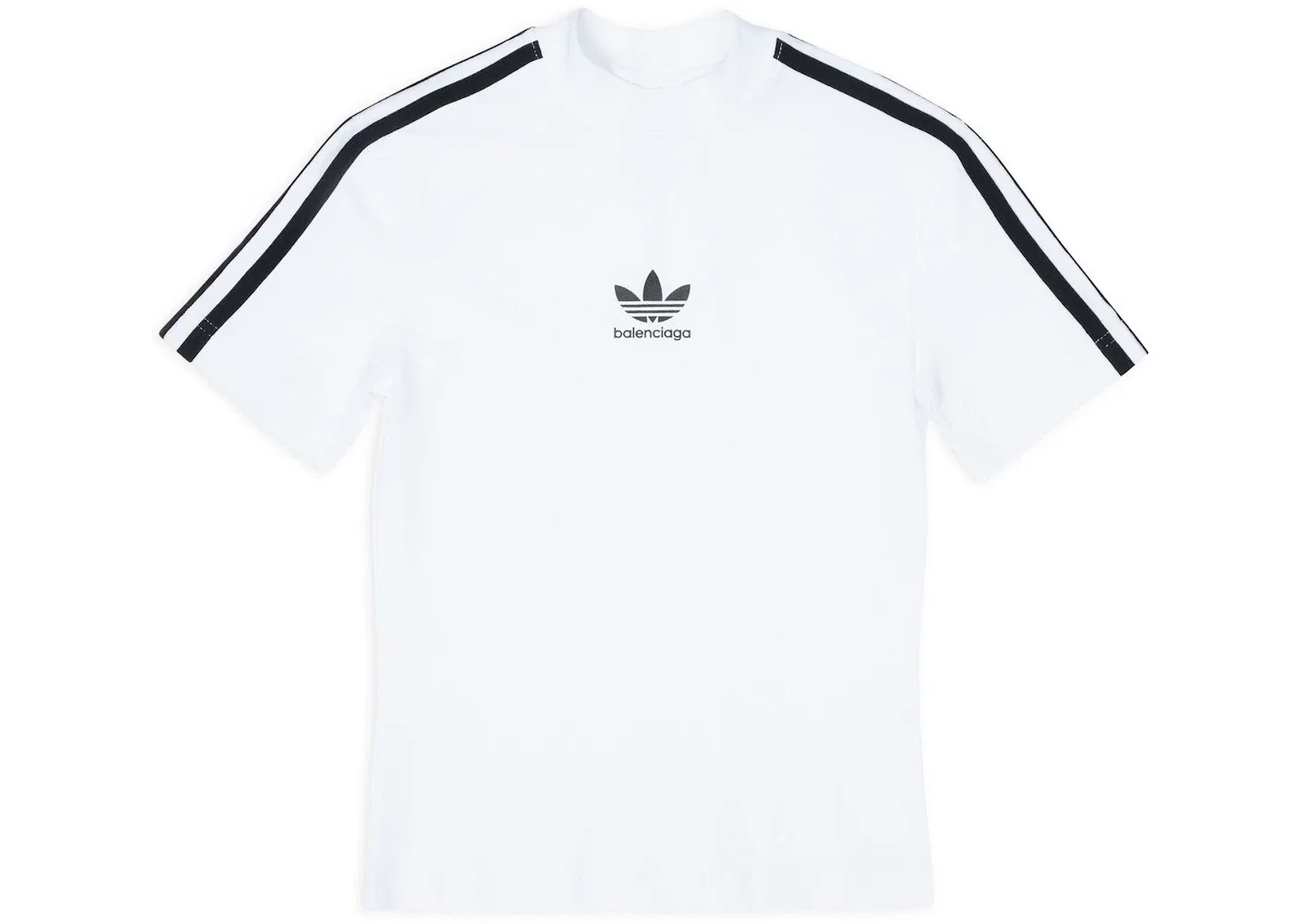 Женская футболка с принтом Balenciaga x Adidas Shrunk Balenciaga, White