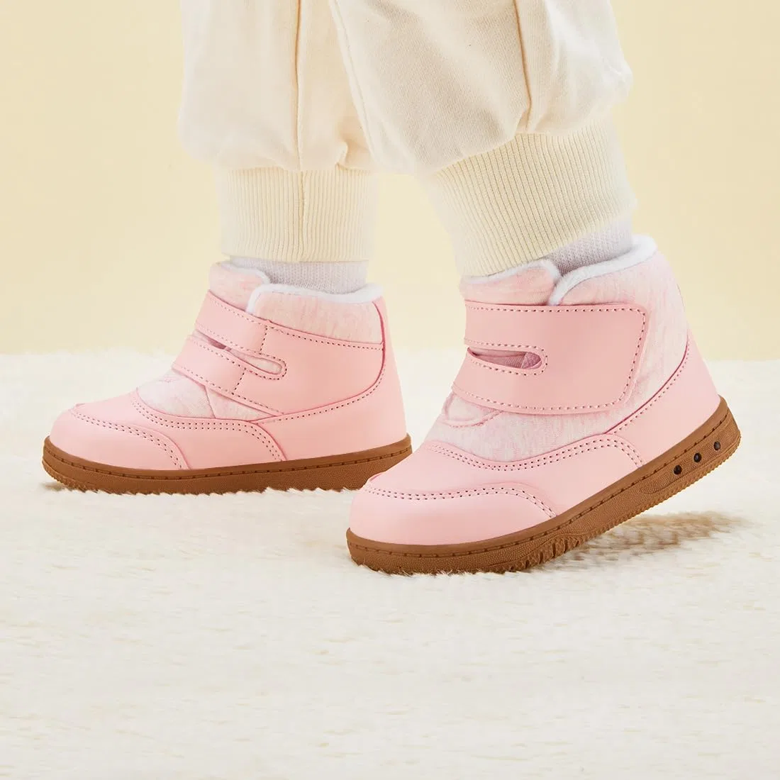 Детские зимние ботинки для девочек с мехом BMCiTYBM, Pink — фото 2