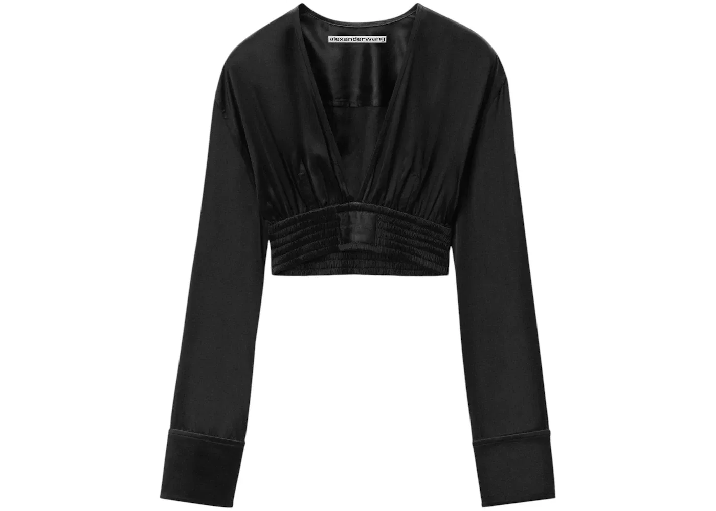Женский лонгслив с V-образным вырезом Alexander Wang, Black