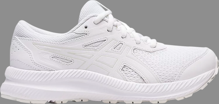 Кроссовки contend 8 gs 'triple white' Asics, белый - фото