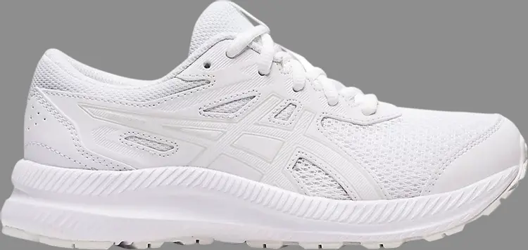 

Кроссовки contend 8 gs 'triple white' Asics, белый