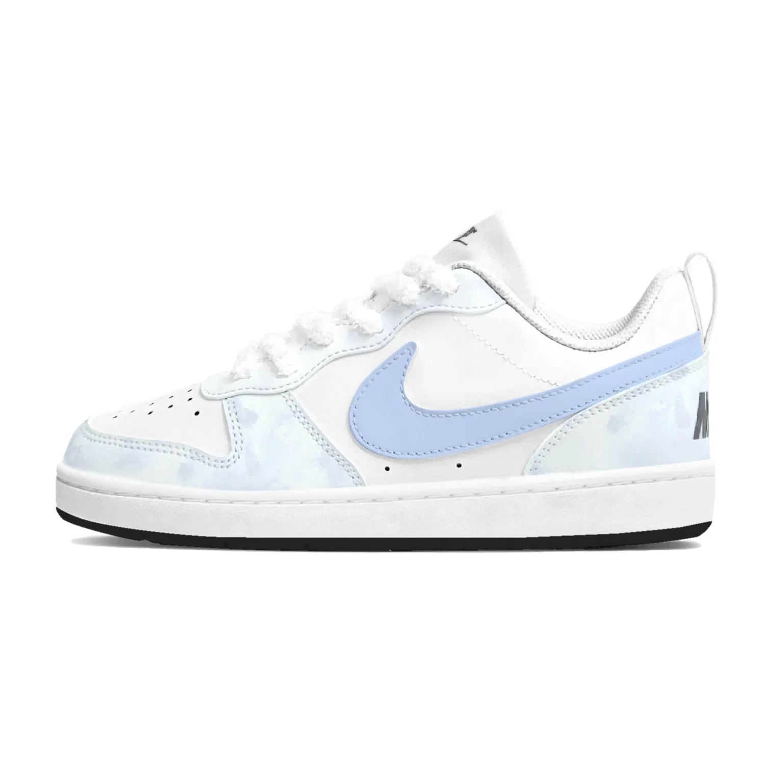 Детские кроссовки с принтом Nike Court Borough Low Top Blue/White, Blue — фото 3