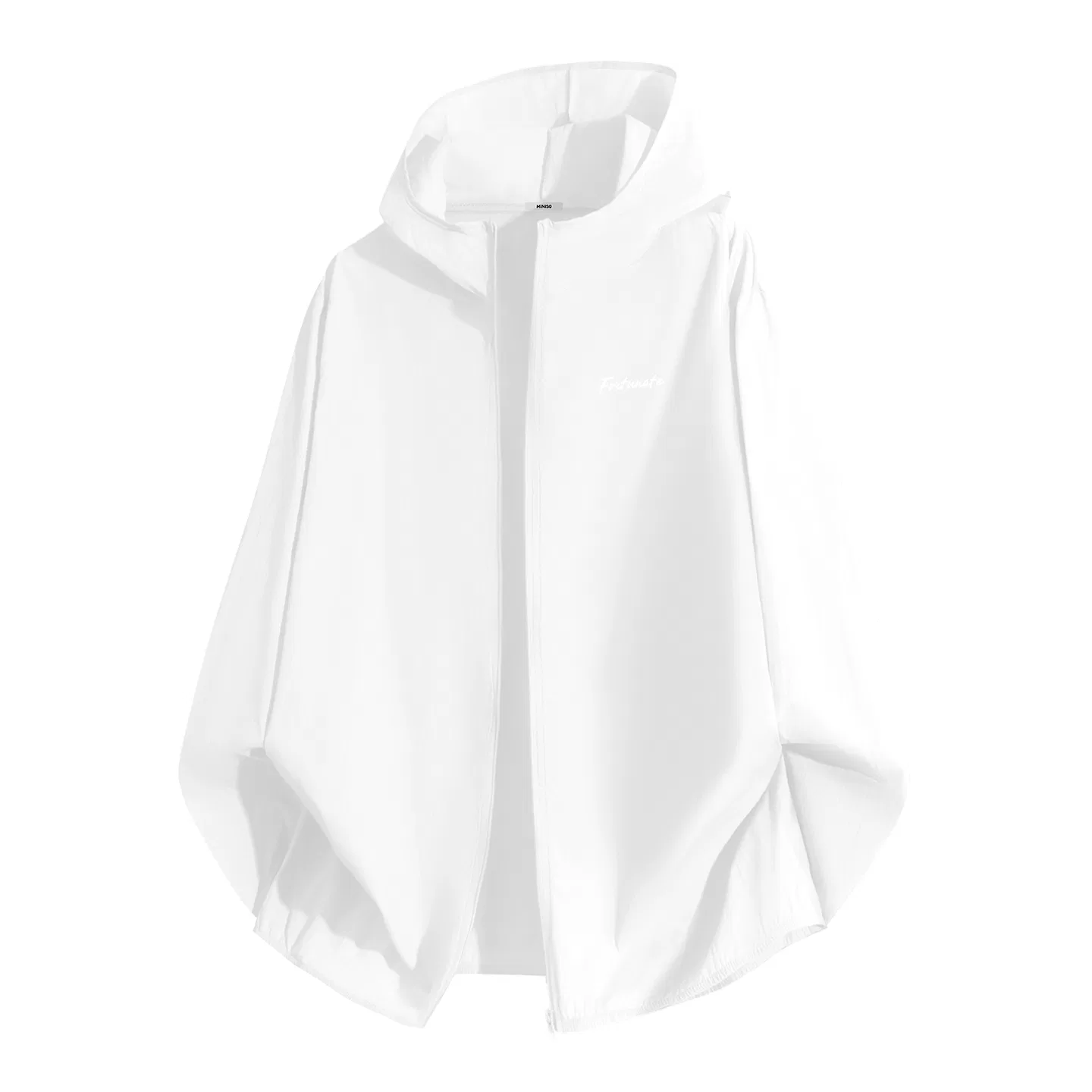 Детская солнцезащитная одежда с логотипом MINISO, White Daidai Text White Chest Logo