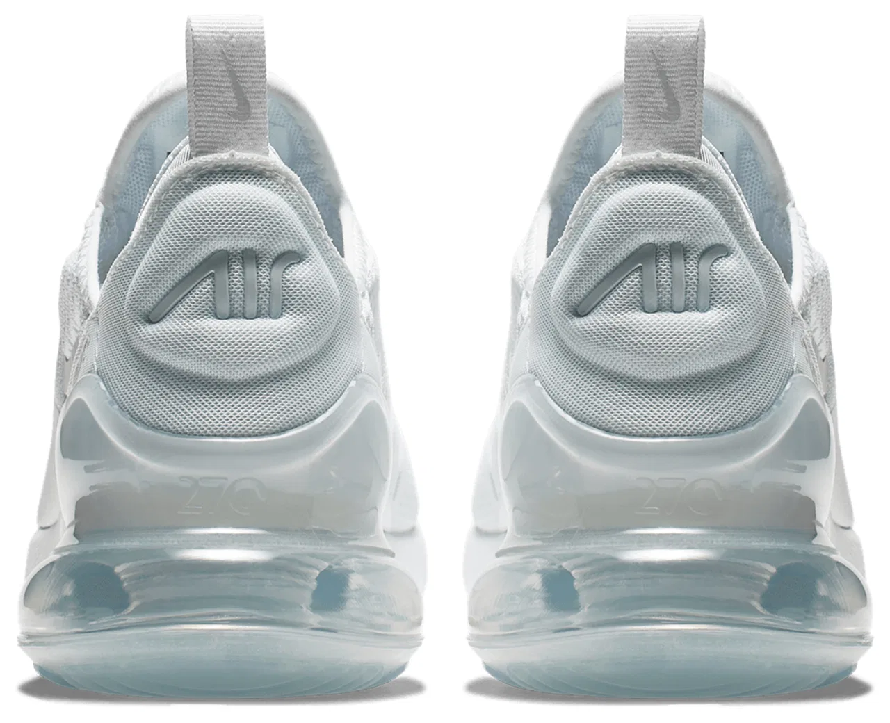 Кроссовки для мальчиков Air Max 270 Nike, цвет White/White/Metallic Silver — фото 3