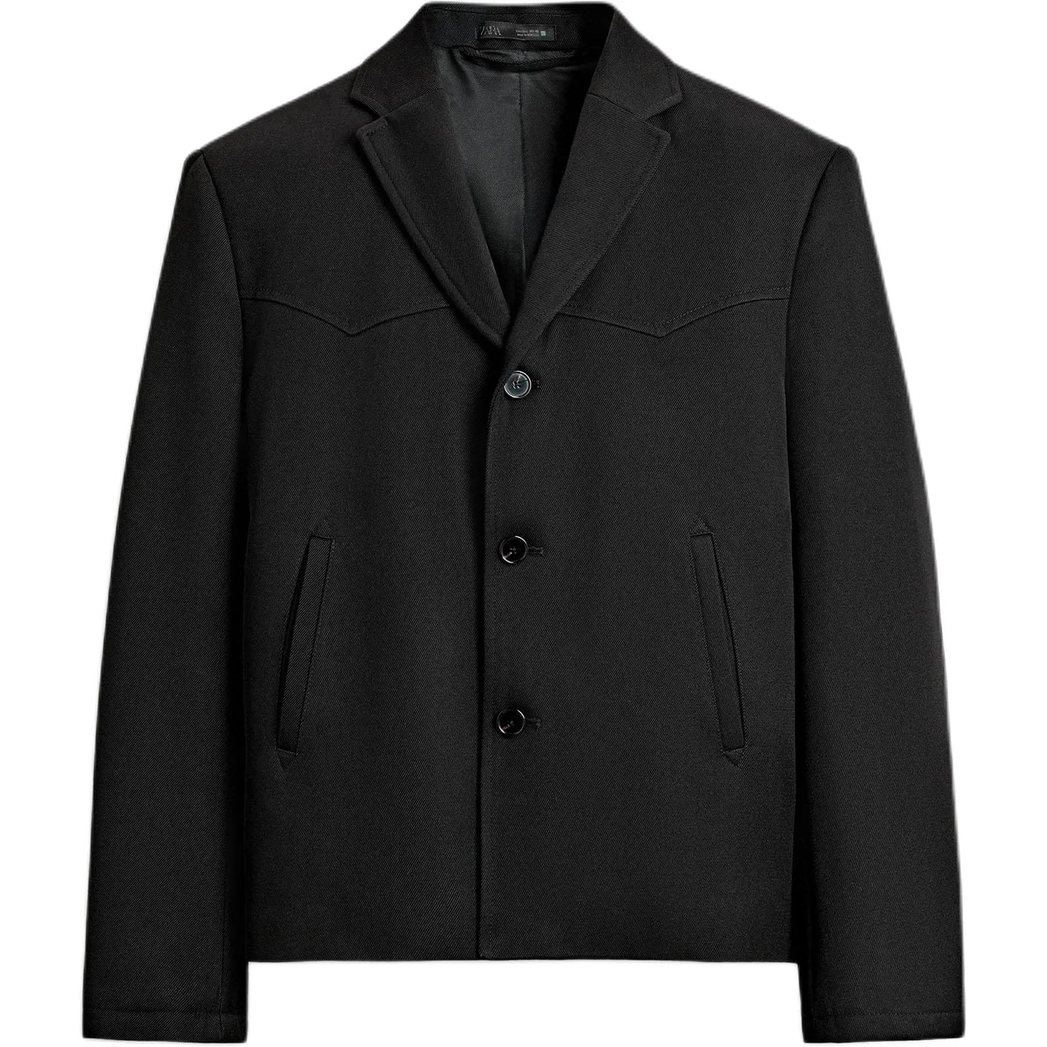 Мужской деловой костюм с воротником Black ZARA, Black