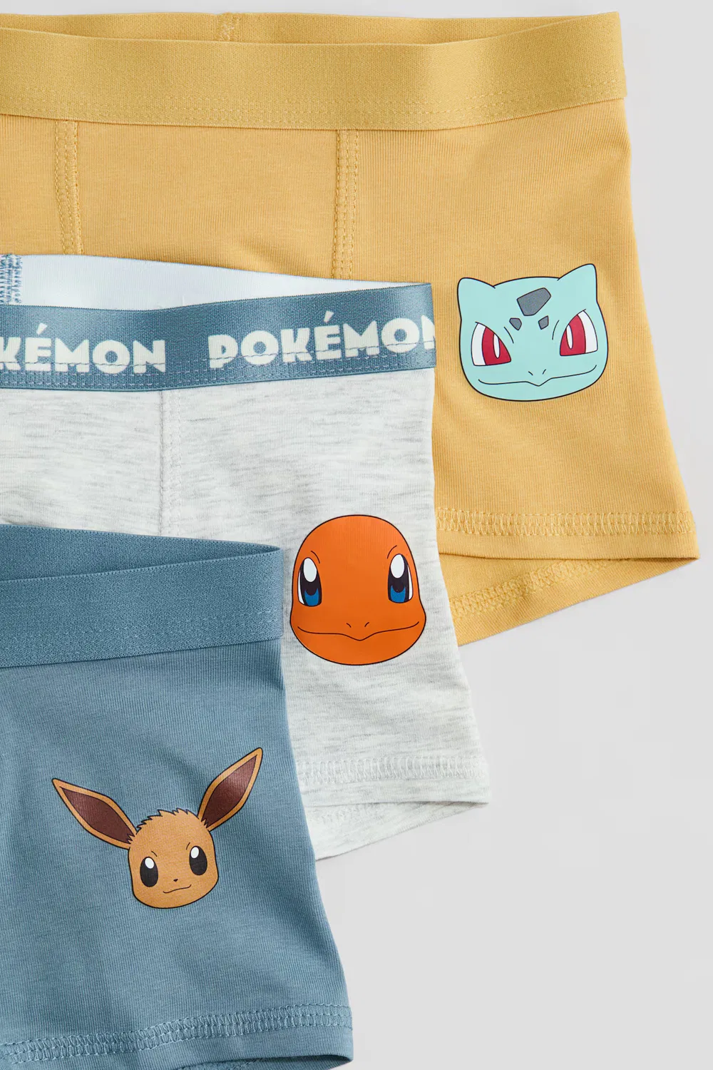Комплект из 5 хлопковых боксеров с принтом H&M, Dunkeltürkis/Pokémon — фото 2
