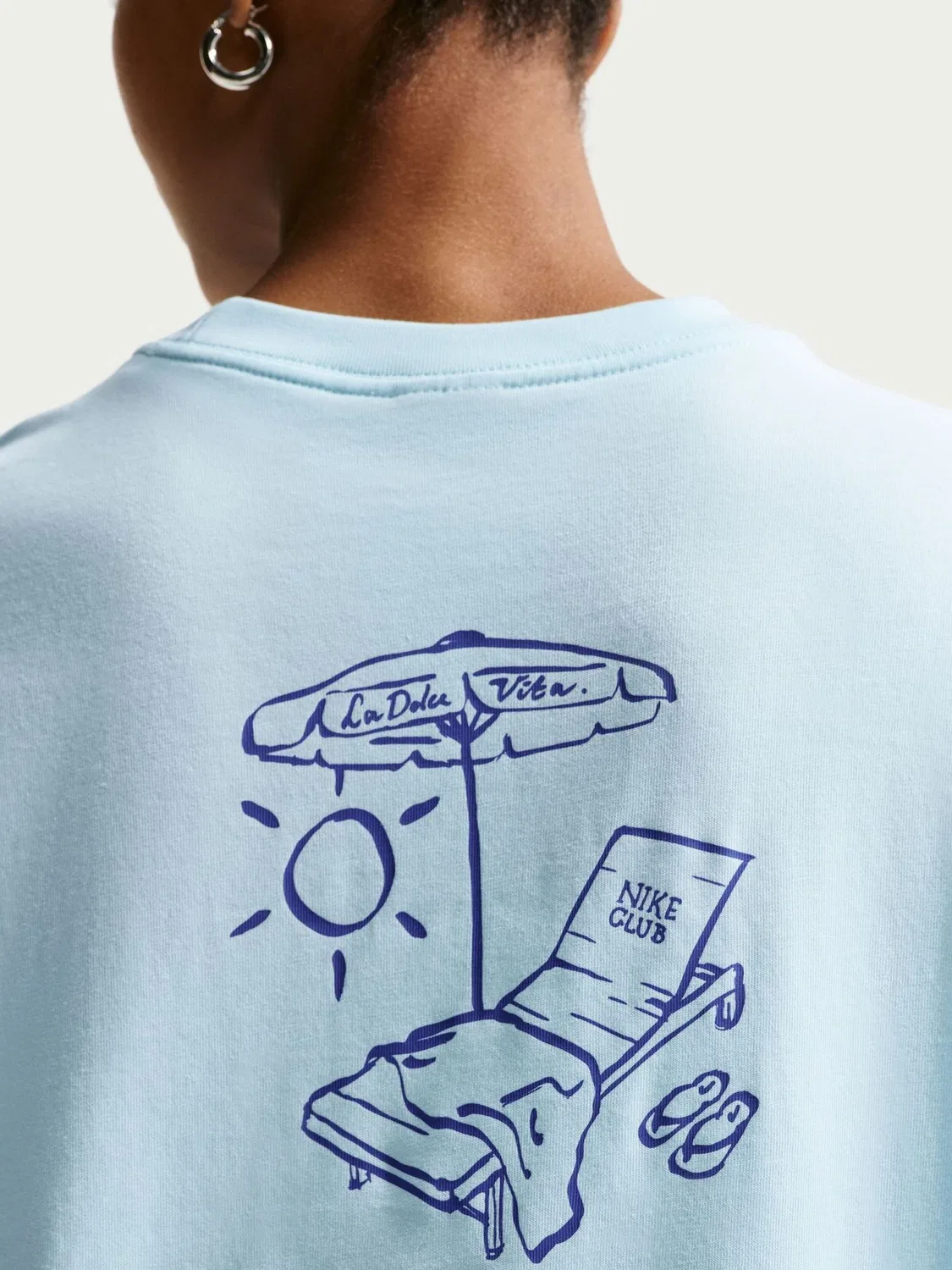 Футболка свободного кроя Nike Beach Boxy, Glacier Blue — фото 4