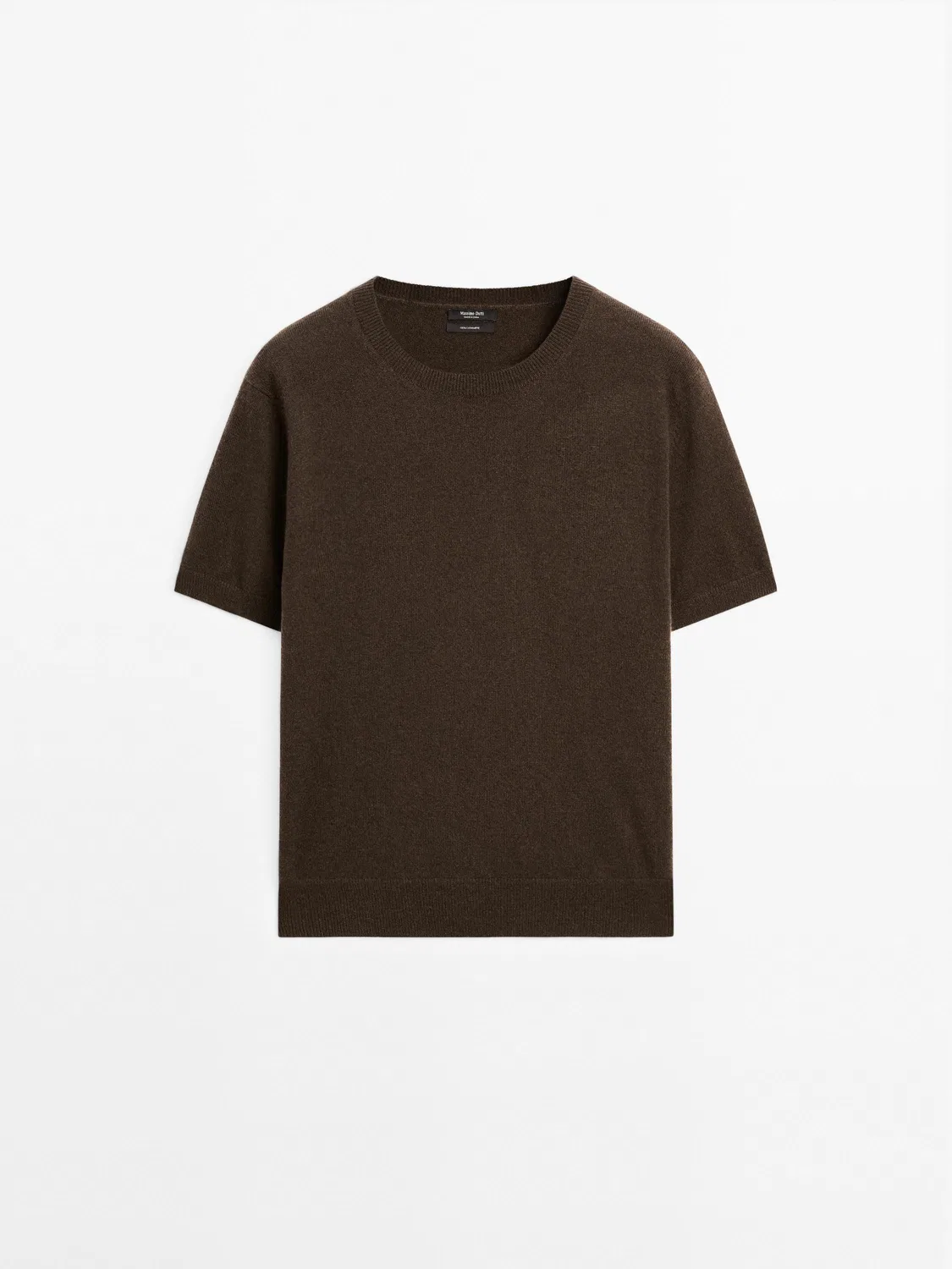Свитер Massimo Dutti Knit 100% Cashmere Crew Neck, коричневый