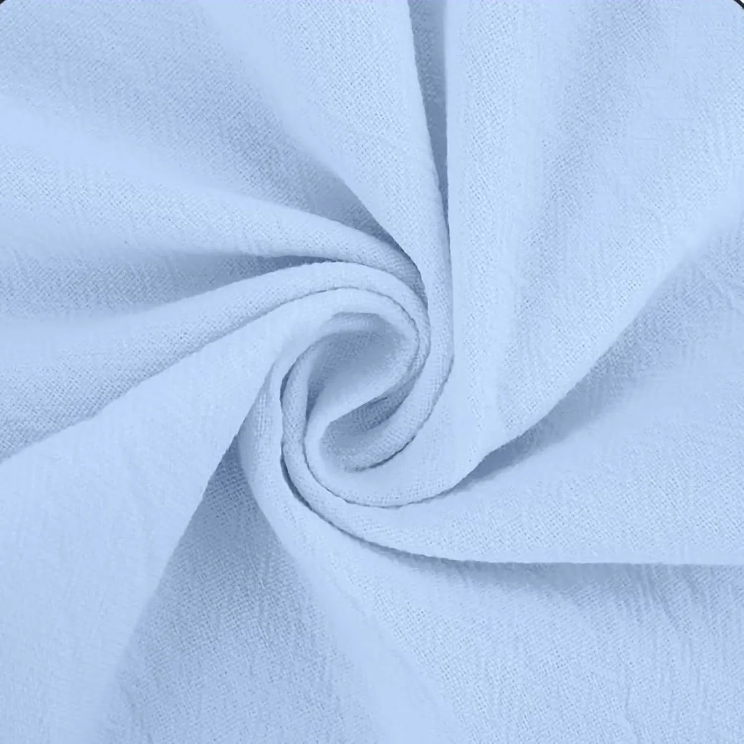 Мужская футболка с коротким рукавом из хлопка и льна, Light Blue — фото 4