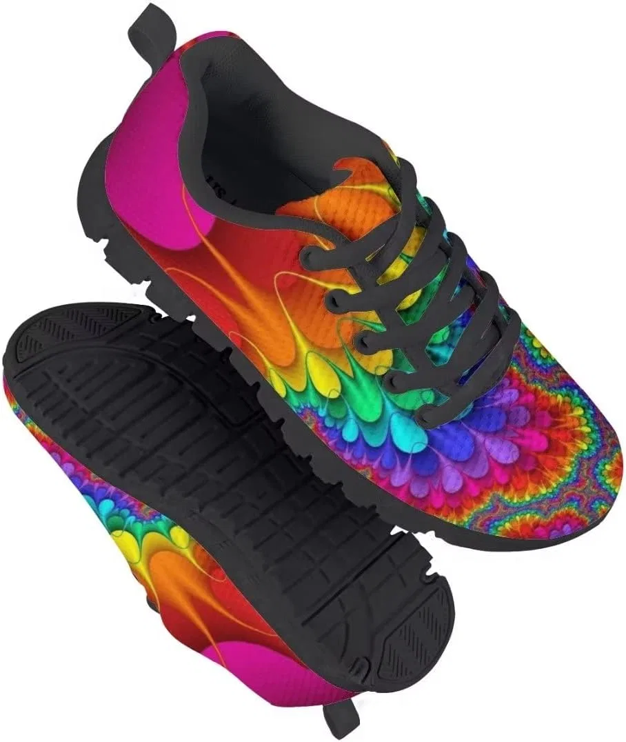 Детские кроссовки с принтом в горошек Dellukee, Tie Dye Flowers — фото 4
