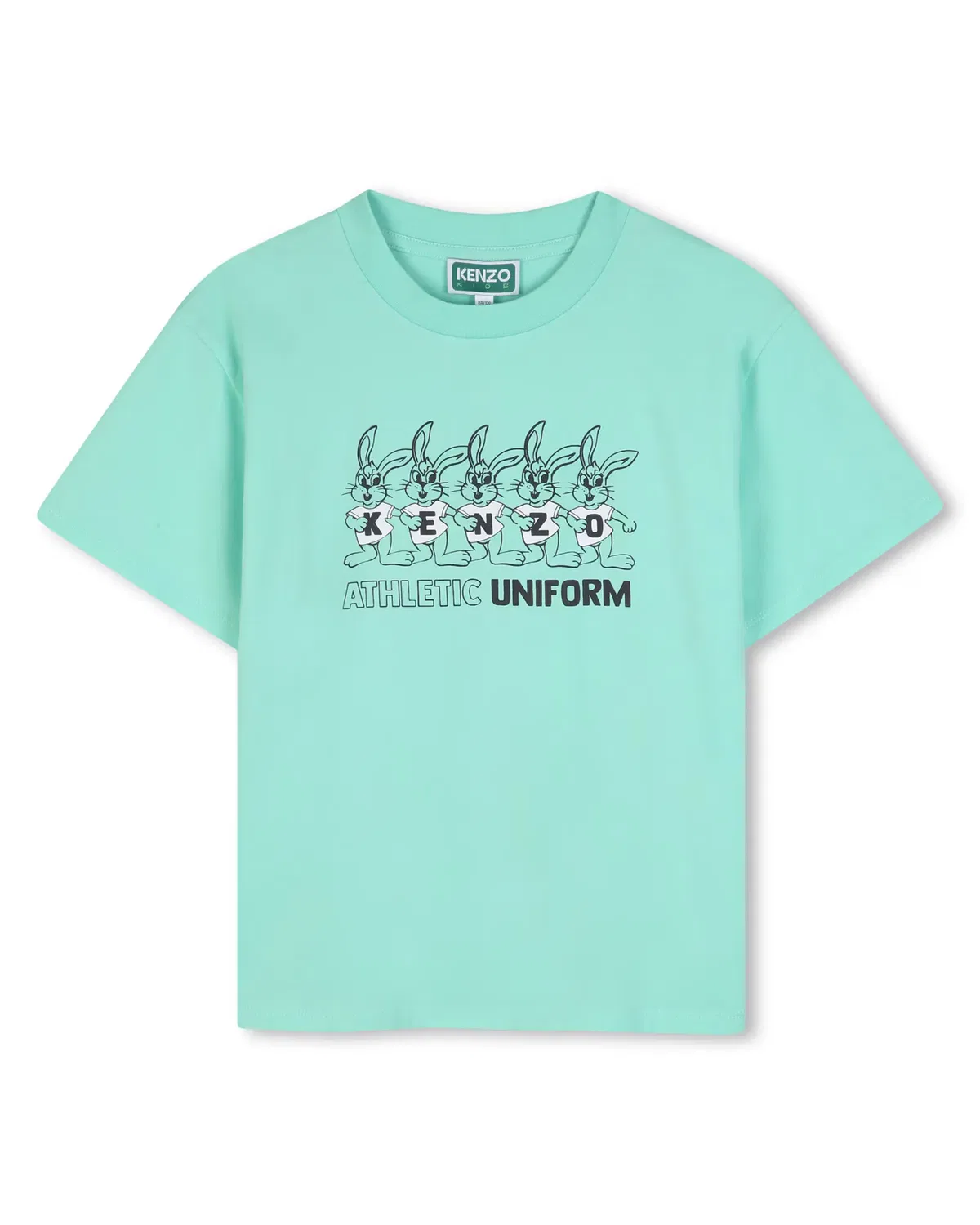 Детская футболка для мальчиков с коротким рукавом с принтом Kenzo Kids, Verde Militar
