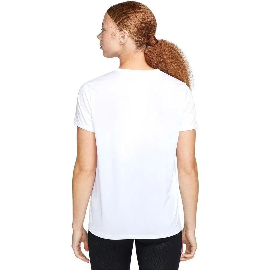 Футболка женская с коротким рукавом Dri Fit Ss Tee Nike, Белый — фото 2