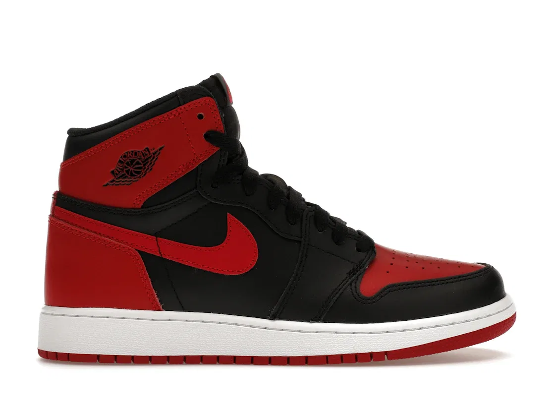 Детские кроссовки с кроем Air Jordan 1 Retro Jordan, Black/Varsity Red-White