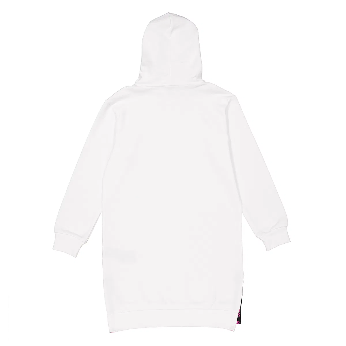 Платье с капюшоном и вышивкой Girls Logo Embroidered Hooded Dress Balmain, White — фото 2