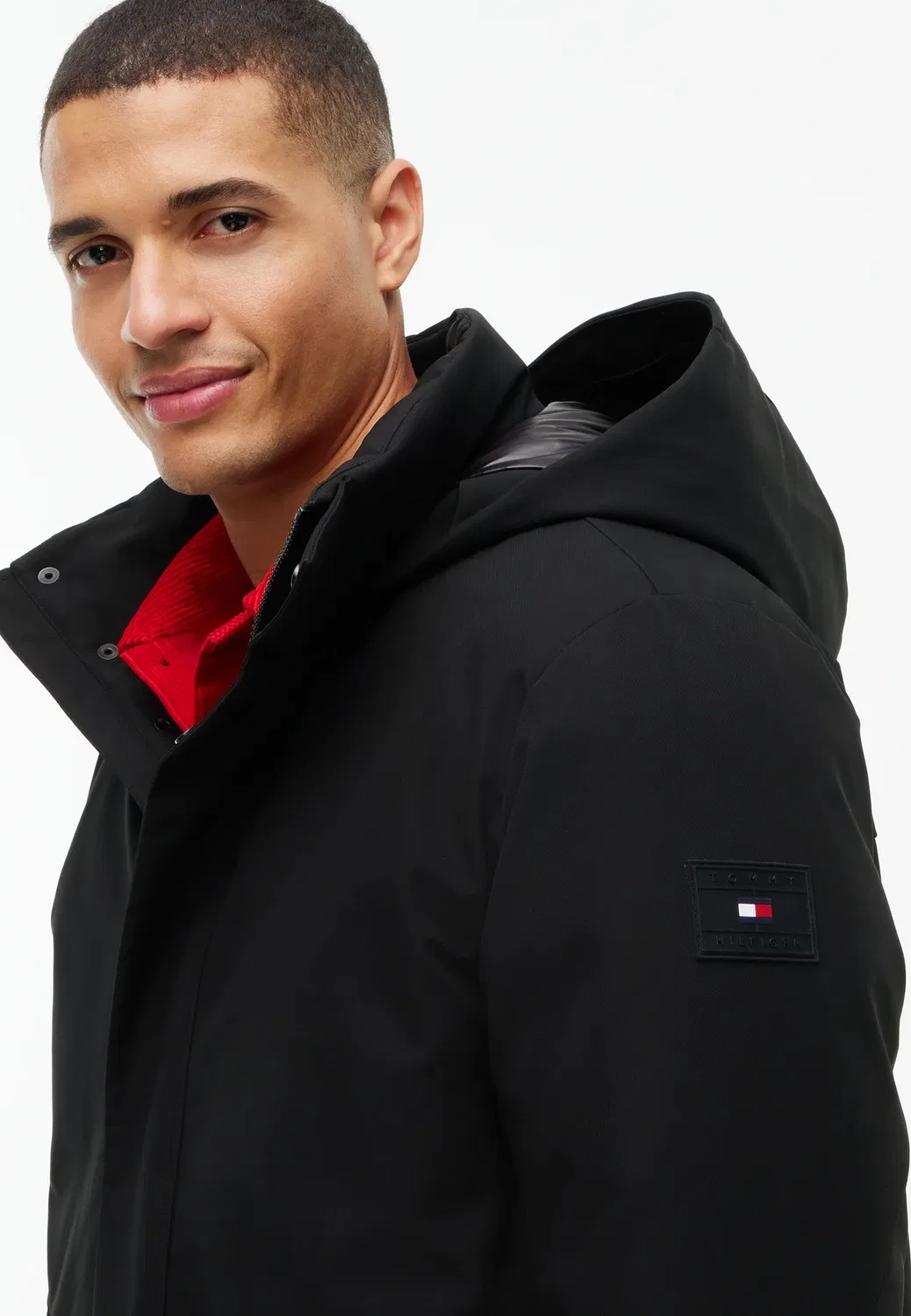 Технологичная стеганая парка с капюшоном Tommy Hilfiger, Black — фото 3