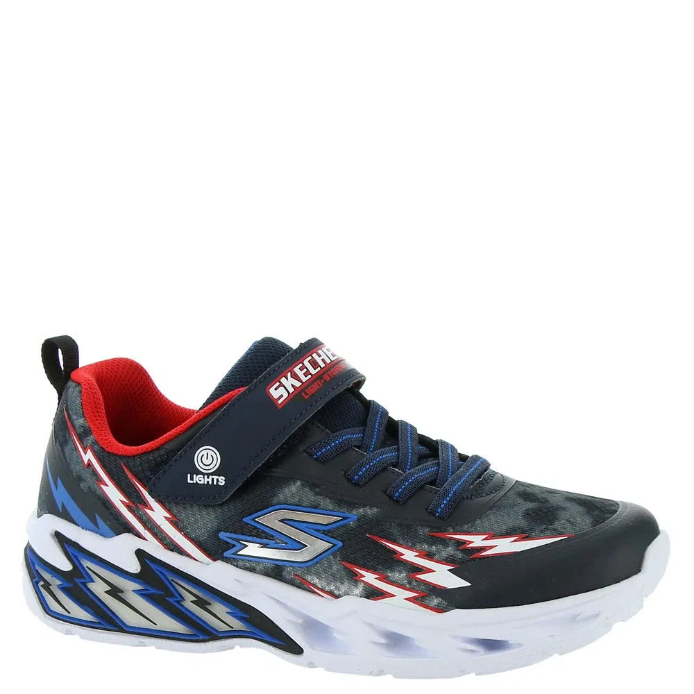 Детские кроссовки Skechers, Navy Textile Synthetic Red White Trim — фото 2