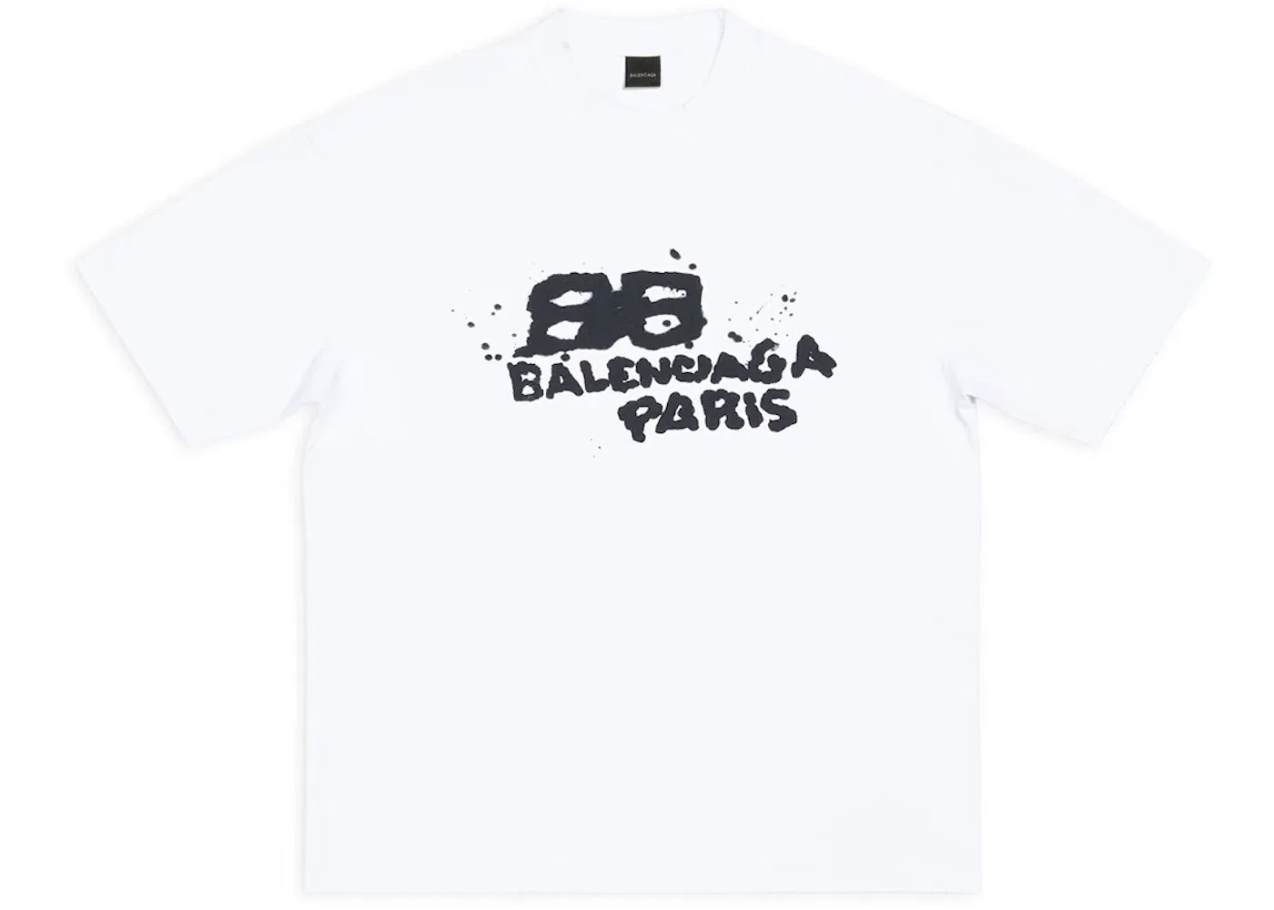 Мужская футболка с принтом Hand Drawn BB Icon Balenciaga, White/Black