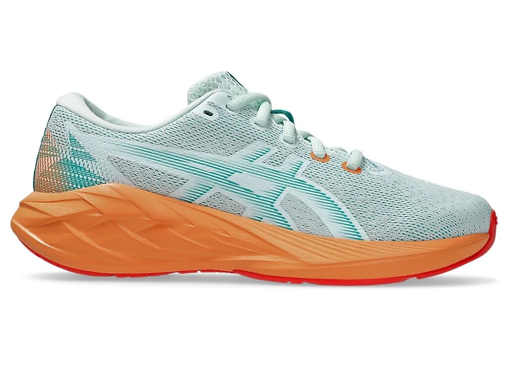 

Беговые детские кроссовки Asics Novablast 5 GS, Soothing Sea/Wave Teal, бирюзовый/оранжевый
