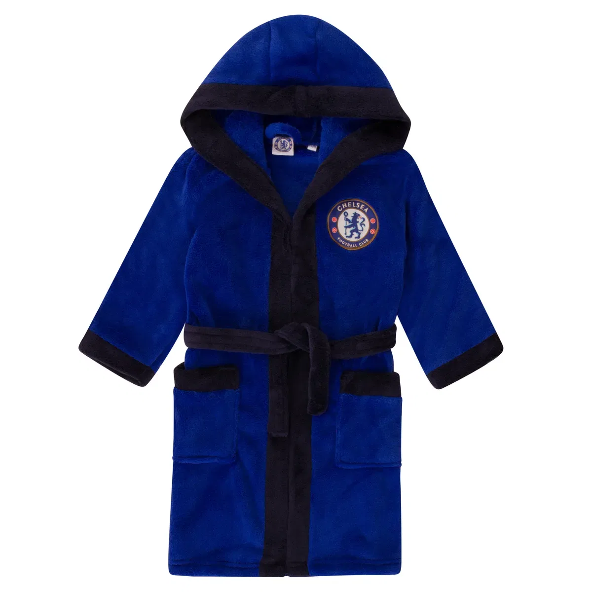 Детский халат из флиса с капюшоном Chelsea Fc, Royal