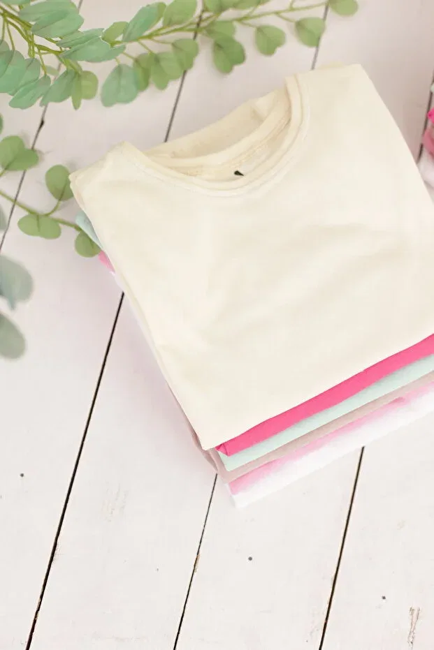 Детская футболка для девочек хлопковая Slim Eandcoatelier, Nude Color — фото 2