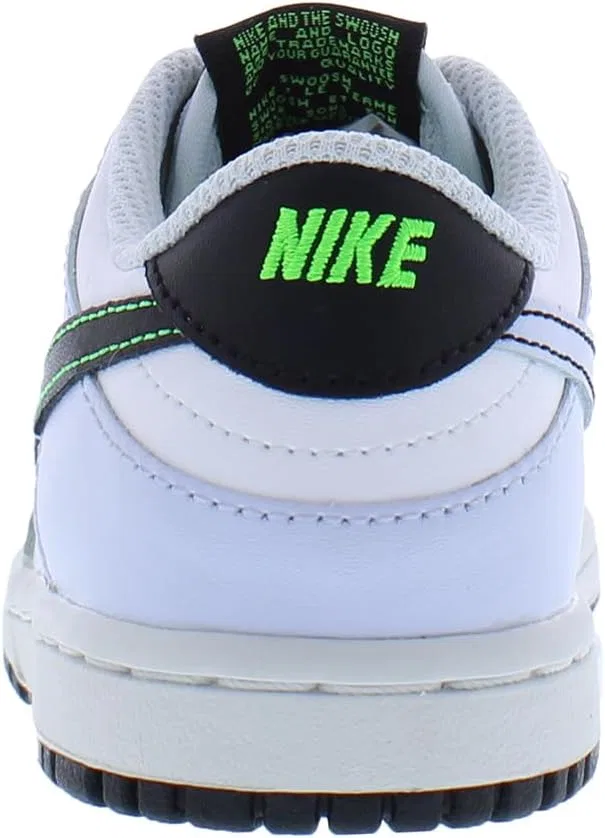 Детские кроссовки для мальчиков Dunk Low SE Nike, White/Black/Football Grey-White — фото 3