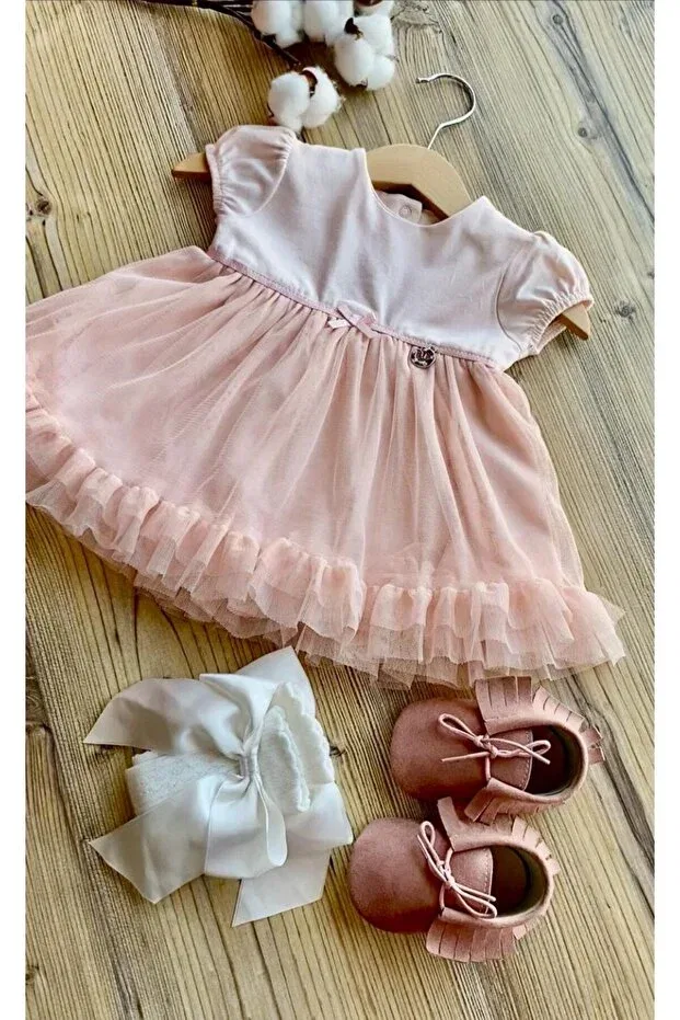 Детское платье для девочек без рукавов Little Trend Baby, Pink