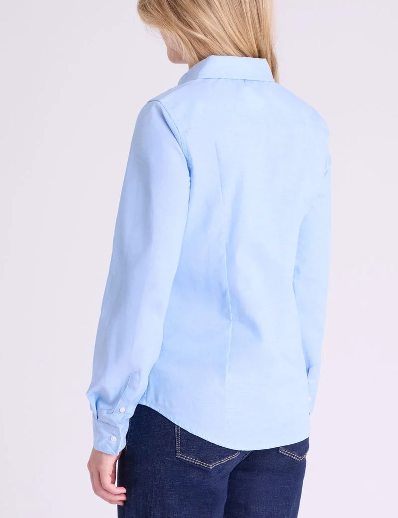 Женская рубашка U.S. Polo Assn. Tonal Oxford, голубой — фото 2