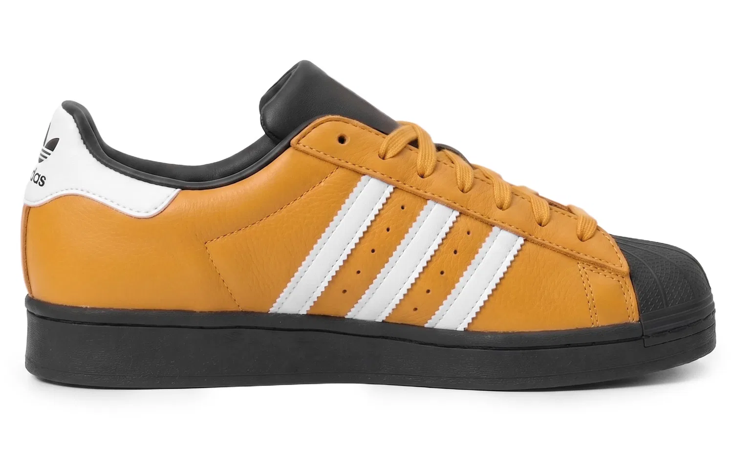 Детские кроссовки для скейтбординга кожаные Adidas Originals Superstar 2, Ginger Yellow — фото 3