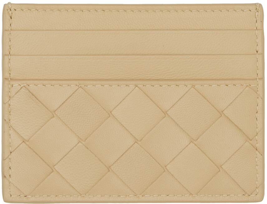 

Бежевая кредитница Bottega Veneta