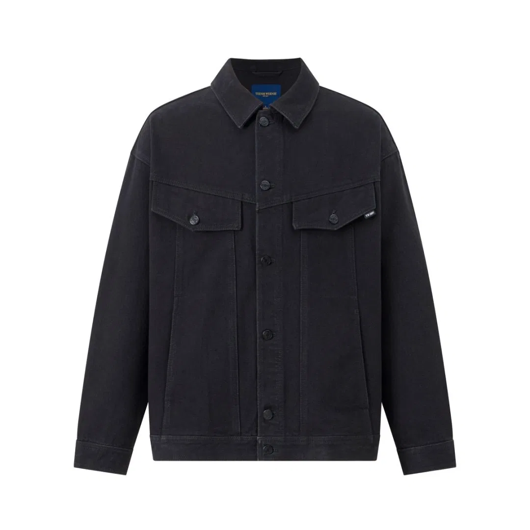 Детское джинсовое пальто с длинным рукавом Denim Collection Teenie Weenie Men, Black — фото 4