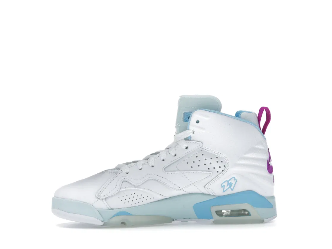 Детские кроссовки Lifestyle с принтом Jordan MVP Jordan, White/Glacier Blue/Aquarius Blue/Hyper Violet — фото 3