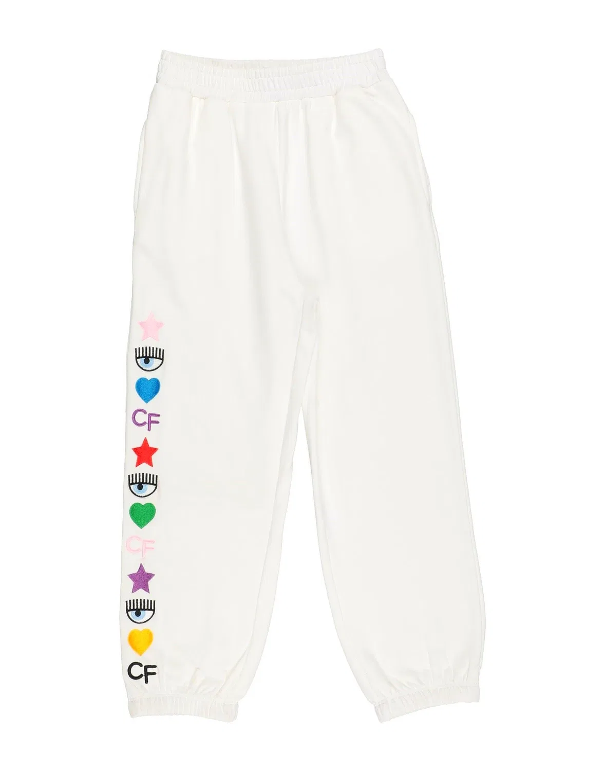 Брюки для девочек с аппликациями Divided Skirt Chiara Ferragni, белый