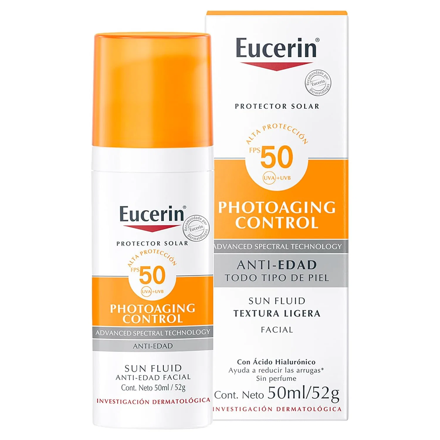 Антивозрастной солнцезащитный крем для лица Eucerin с гиалуроновой кислотой SPF 50+ 50 мл Eucerin