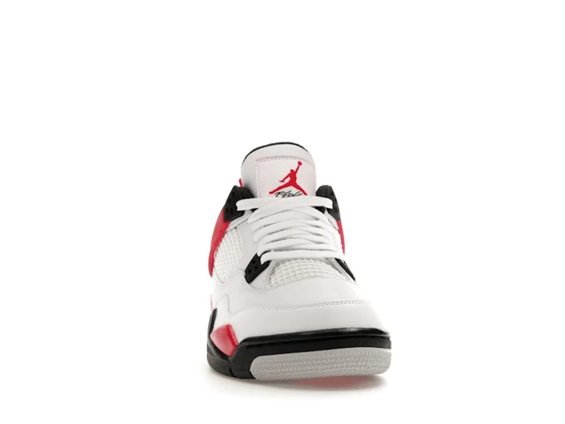 Детские кроссовки Lifestyle с принтом Jordan 4 Retro Jordan, White/Fire Red/Black/Neutral Grey — фото 2